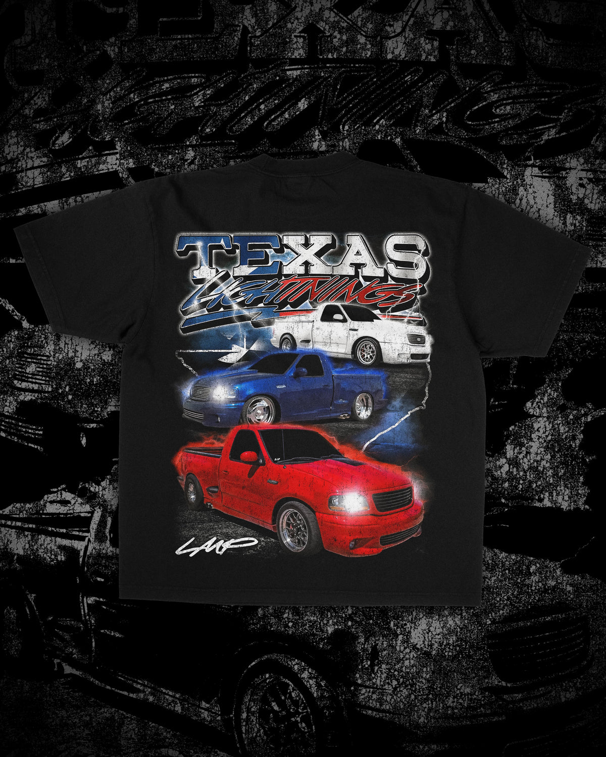 Texas Lightnings Classic Black Short Sleeve T-Shirt