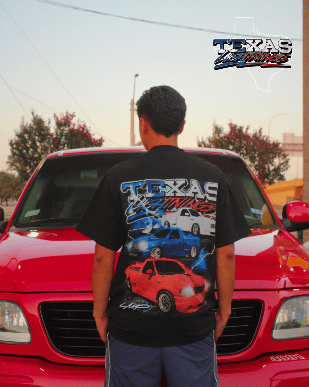 Texas Lightnings Classic Black Short Sleeve T-Shirt