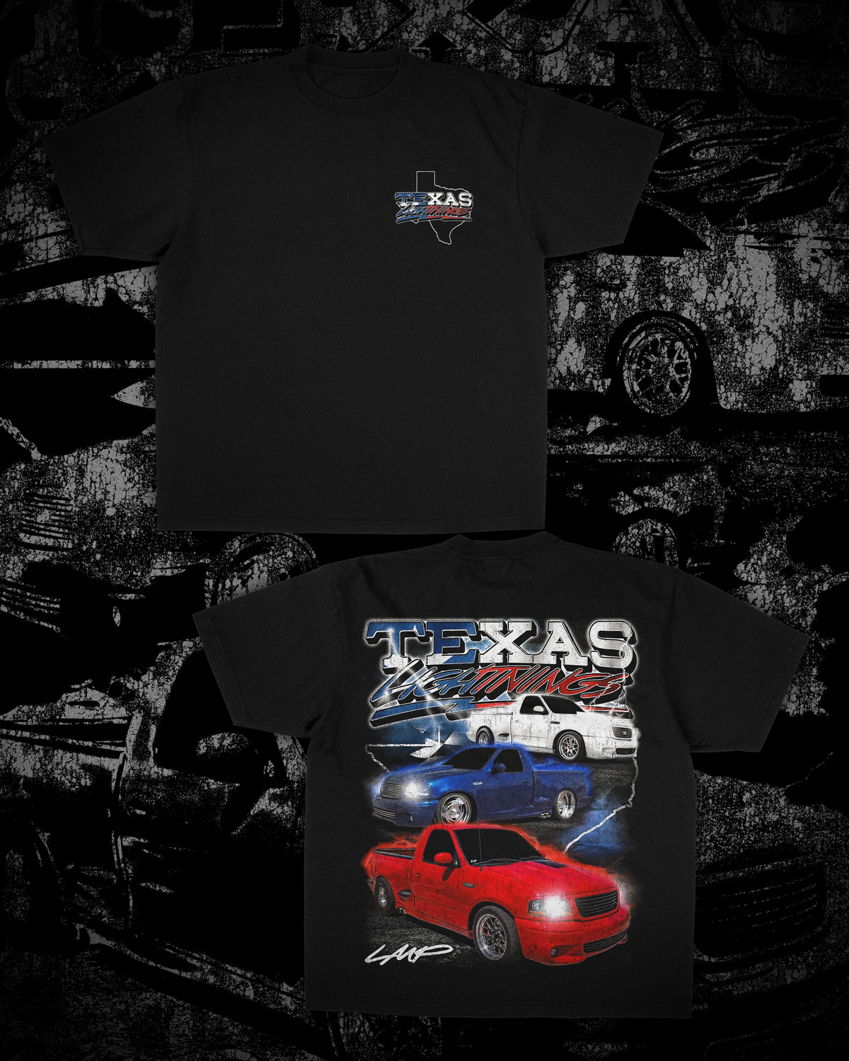 Texas Lightnings Classic Black Short Sleeve T-Shirt